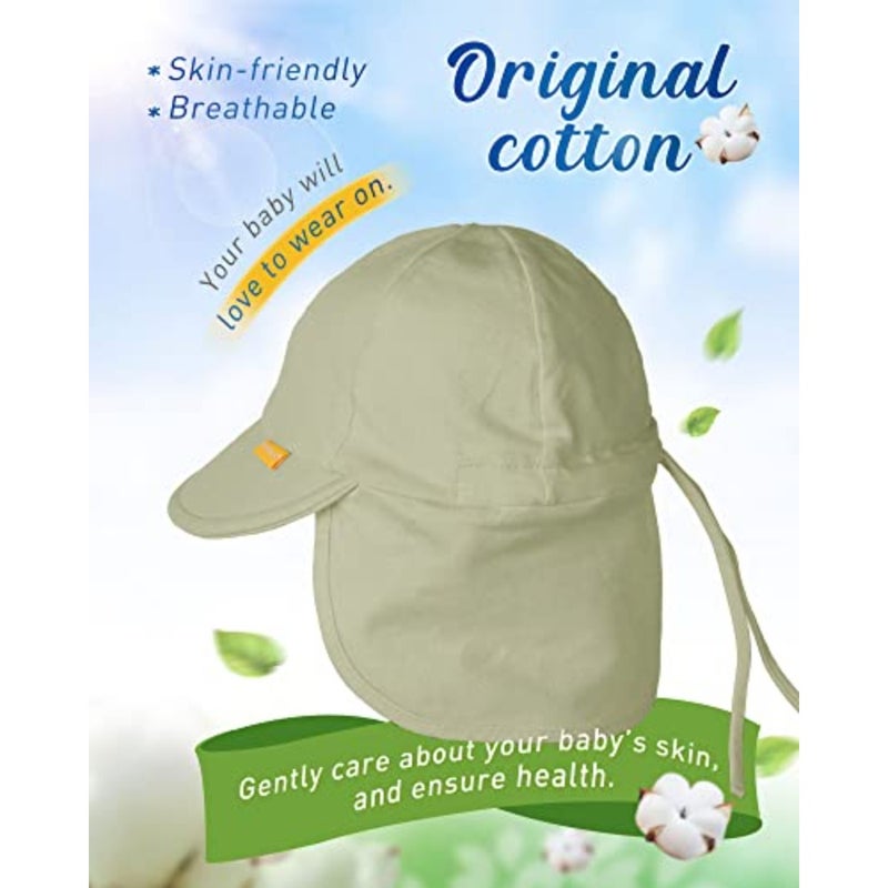 Baby Sun Hat UPF 50+ UV Ray Sun Protection Cotton Toddler Hats for Boys Girls - Image 4