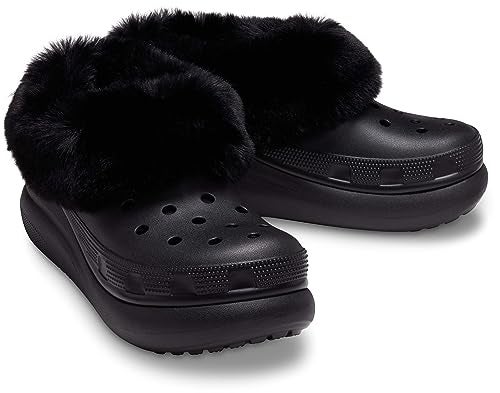 Crocs Unisex Furever Crush Black Men's 5, Women's 7 Medium - Image 2
