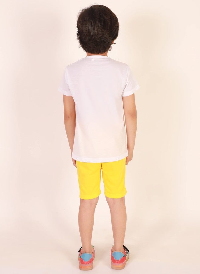Ameeha Kid's Cotton T-Shirt & Shorts Sets for for Boy and Girls (Tiger, 6-7 Years) - Image 2