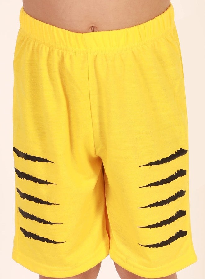 Ameeha Kid's Cotton T-Shirt & Shorts Sets for for Boy and Girls (Tiger, 6-7 Years) - Image 4