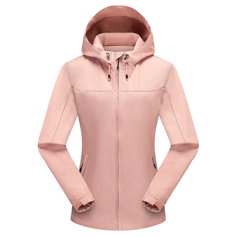 Qi Ta Men's Outdoor Waterproof Breathable Windbreaker Jacket Unisex Couple Style All-Season Hiking Shell - Image 1