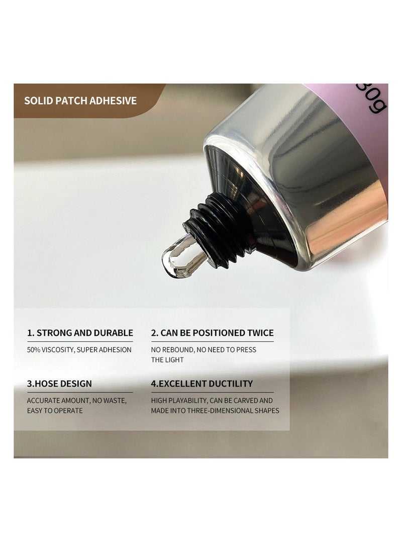 XEIJAYI XEIJAYI Super Strong Solid Glue Gel For Press On Nails , Acrylic Fake Nails .UV Light Curing , Long Lasting 30g Tube Design For Easier Application,For Nail Strengthening DIY Nail Art Home Salon Use  - Image 3