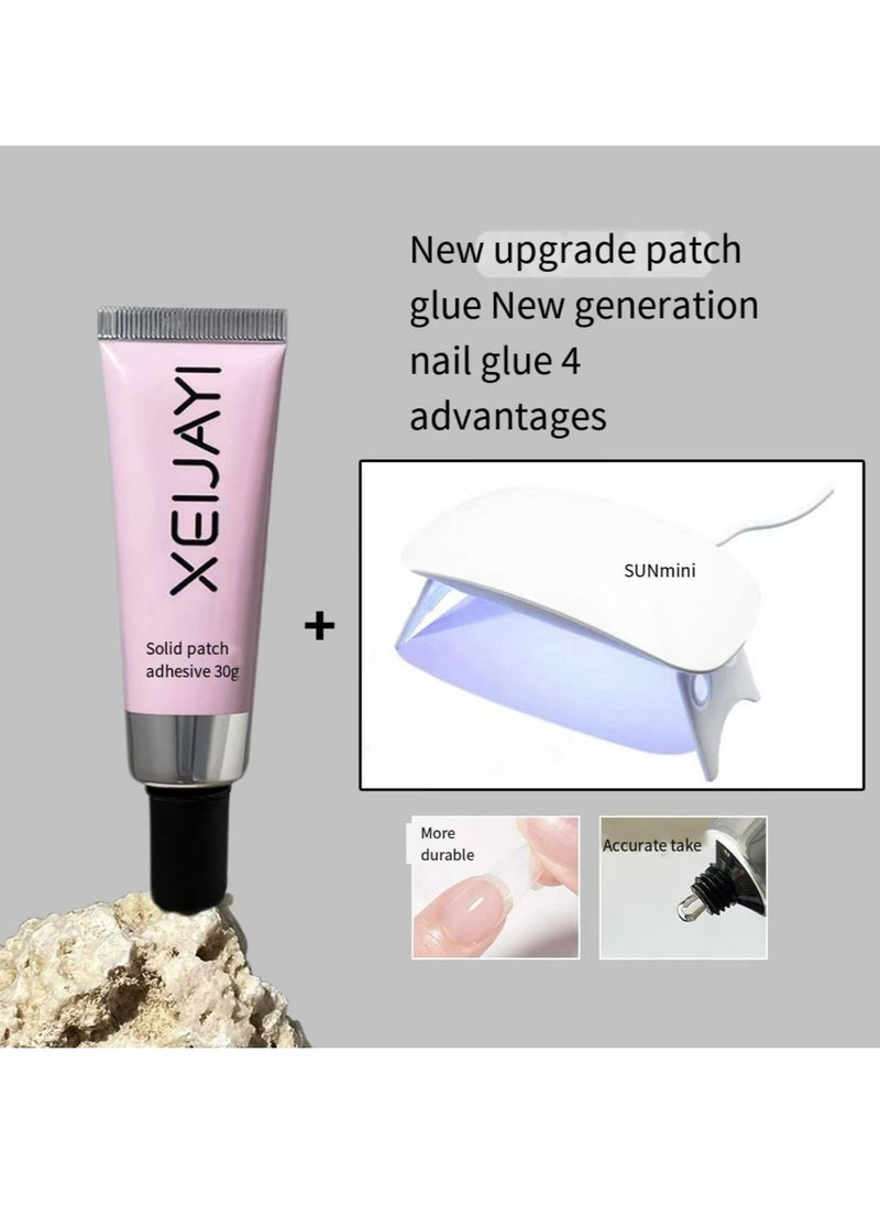 XEIJAYI XEIJAYI Super Strong Solid Glue Gel For Press On Nails , Acrylic Fake Nails .UV Light Curing , Long Lasting 30g Tube Design For Easier Application,For Nail Strengthening DIY Nail Art Home Salon Use  - Image 5