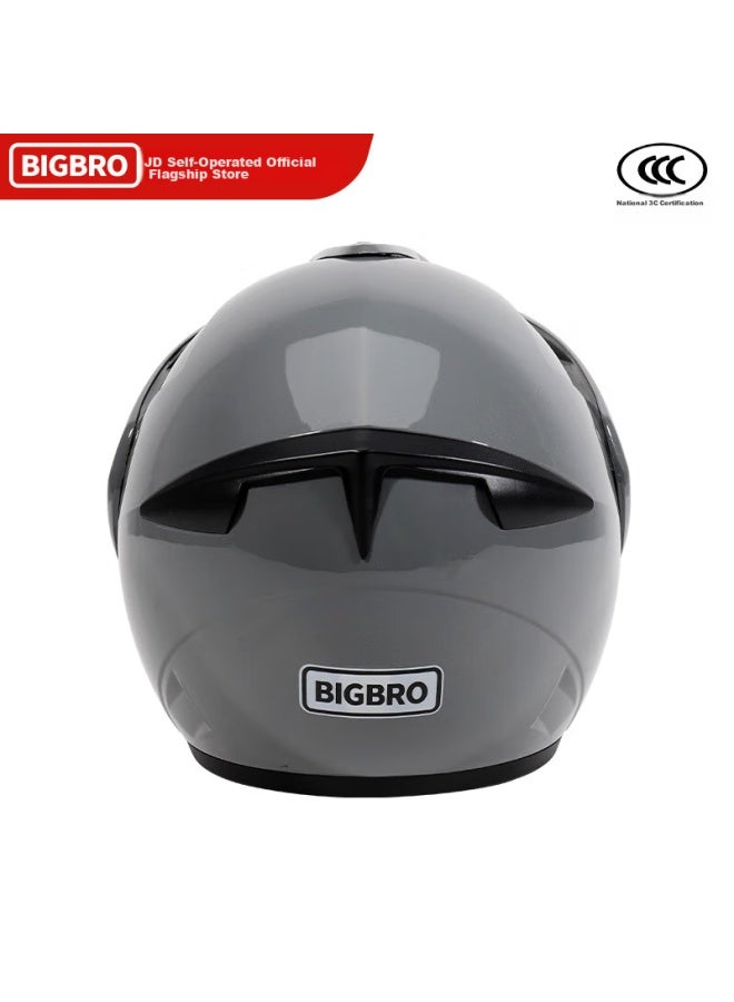 Bigbro Ky188 Cement Gray, New National Standard 3c Motorcycle And Electric Bicycle Helmet, Uni For All Seasons, Summer Sun Protection, Electric Scooter Safety Helmet With Visor - Image 4