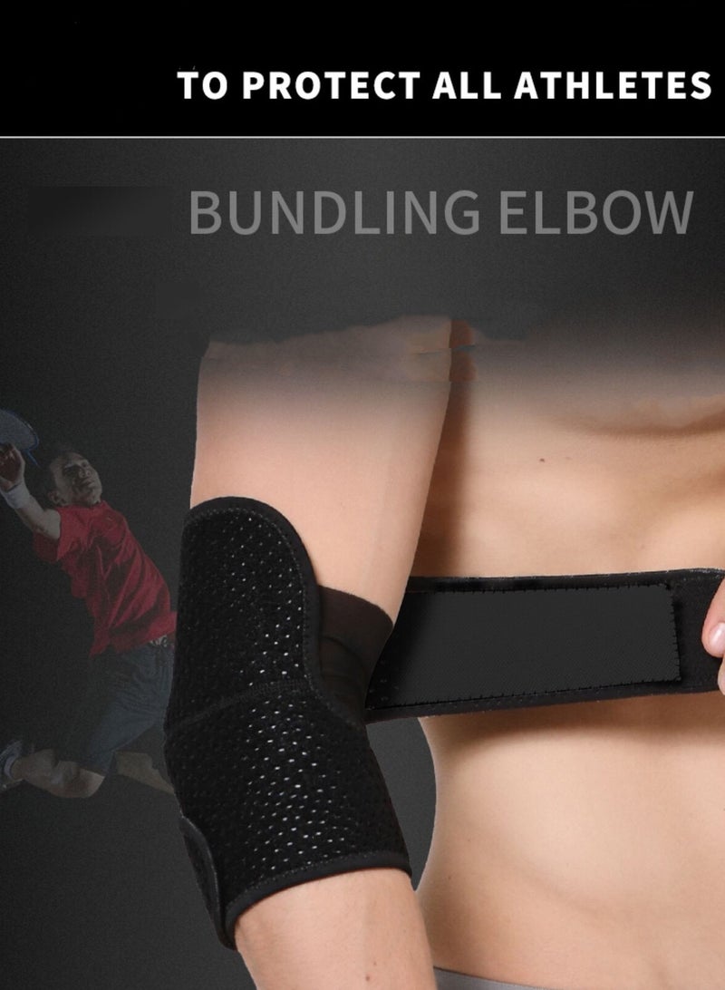 دعامة كوع مكونة من قطعتين، دعامة كوع قابلة للتعديل مع مثبت زنبركي مزدوج، كم ضغط للتنس للاعبي الجولف ومرفق التنس، ورفع الأثقال، والتهاب الأوتار، والتهاب المفاصل، والتعافي من الإصابات الرياضية، ومعدات - Image 3