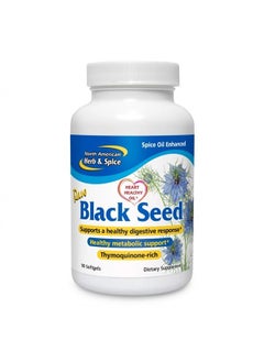 North American Herb & Spice Black Seed Oil 1000 mg - 90 Count - Liver, Gallbladder & Intestinal Function - Heart & Digestive Health - Black Seed Oil, Oregano Oil, Fennel - Non-GMO - 45 Servings  - Image 1