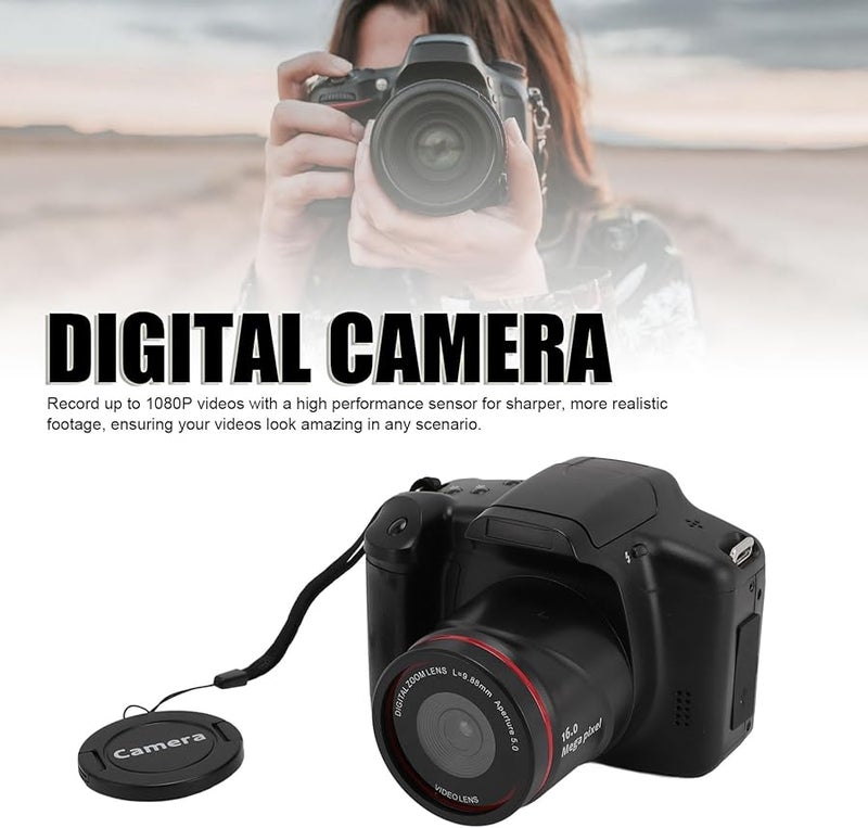Asixxsix 16MP Digital Camera with Multi Axis Stabilization 16X Zoom Anti Shake Compact Travel Vlogging Camera - Image 3