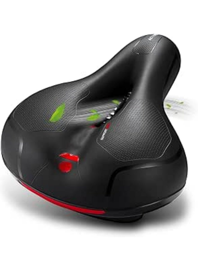 TrueFit TRUE FIT®Bike Seat Cushion Comfort for Men Women, Wide Bicycle Saddle Replacement with Dual Shock Absorbing Ball Memory Foam Padded for Peloton Bike & Bike+/Stationary/Exercise/Indoor/Mountain/Road - Image 1