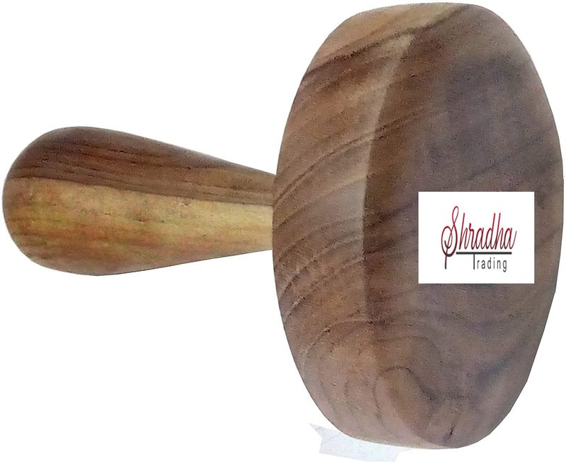 Shradha Trading Wooden Potato Masher, Wooden Roti Chapati Presser,roti bhakri or khakara on tava Presser, Crusher - Image 4