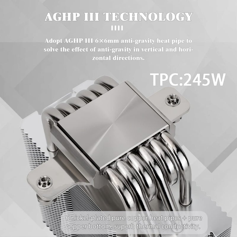 Thermalright BA120 CPU Air Cooler, 6 Heat Pipes, TL-C12C PWM Quiet Fan CPU Cooler with S-FDB Bearing, for AMD AM4/AM5/Intel 1700/1150/1151/1200/1851, LGA1700, PC Cooler - Image 2