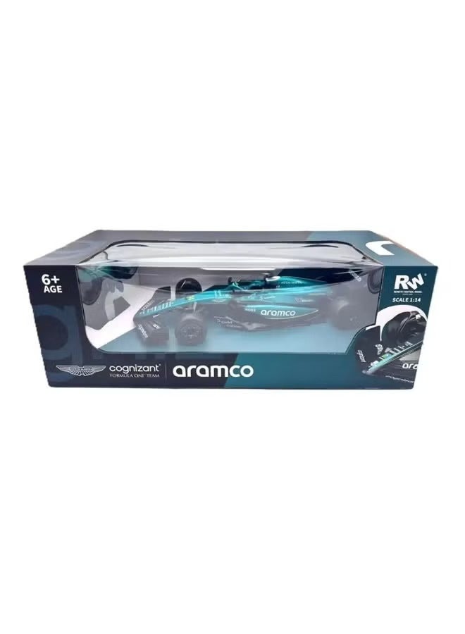 RW Aston Martin Aramco Formula 1 Remote Control Car 1:14 Scale 2.4GHz RC Racing Car with Lights, Rechargeable Battery, High-Speed Performance, Official F1 Style Design for Kids 6+ - Image 2