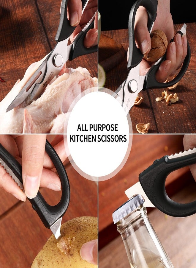 MAD SHARK Kitchen Scissors, All Purpose Kitchen Scissors, Dismountable, Stainless Steel Universal Scissors with Comfort Grip, Heavy Duty Poultry Scissors for Chicken, Meat, Fish, Dishwasher Safe - Image 5