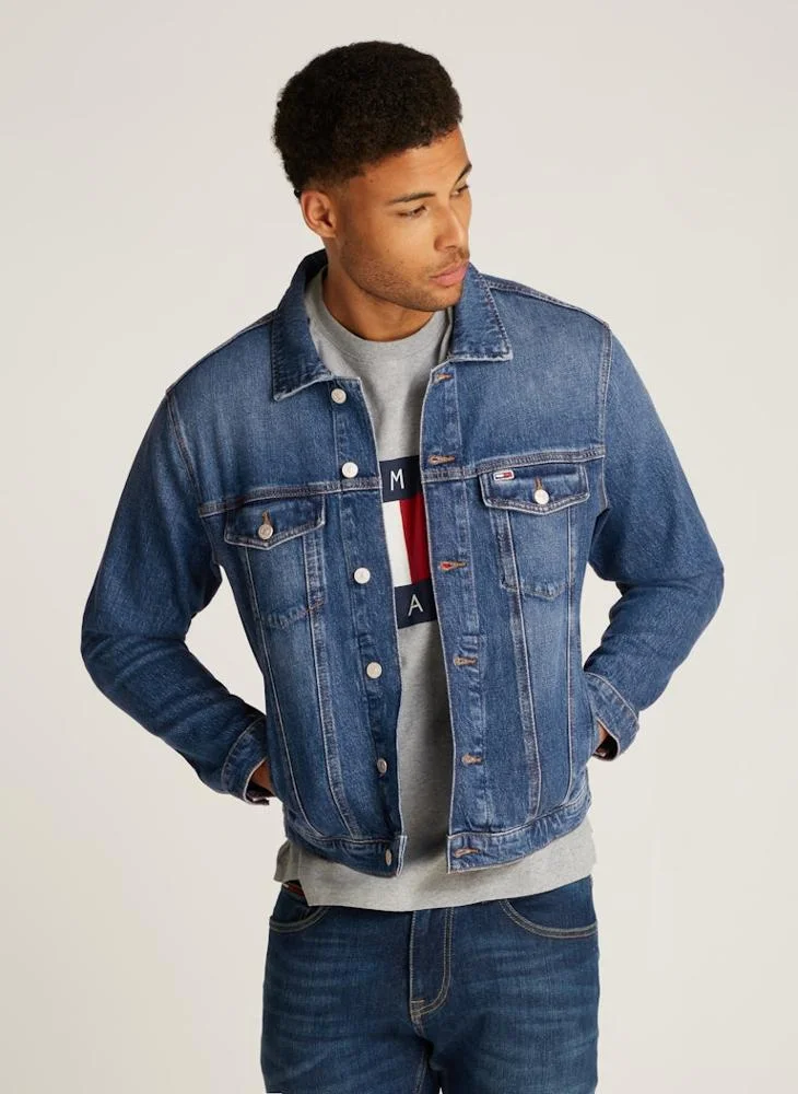 تومي جينز Pocket Detail Denim Jacket