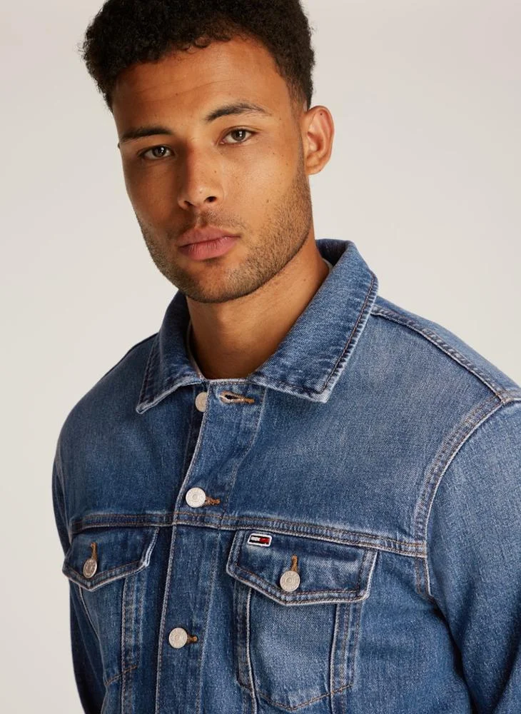 تومي جينز Pocket Detail Denim Jacket