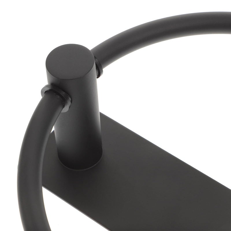 Stainless Steel Black Towel Ring No Drill Wall Mounted Hand Towel Holder - Image 4