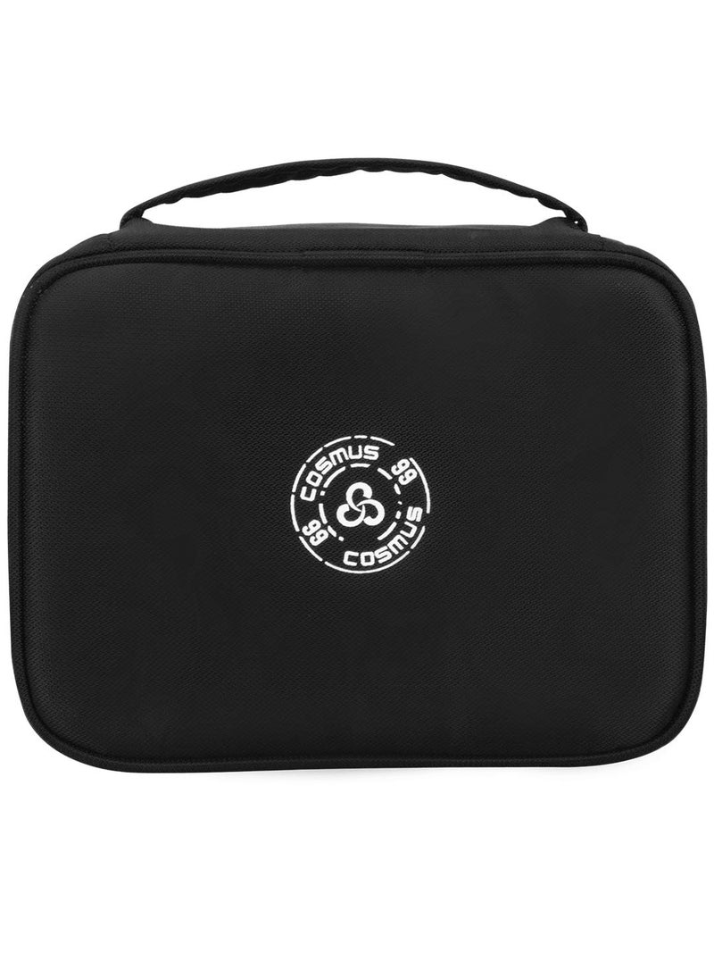 Cosmus Russet Black Travel Makeup Bag - Cosmetic Organizer Case Portable Toiletry Bag for Women and Girls - Image 1