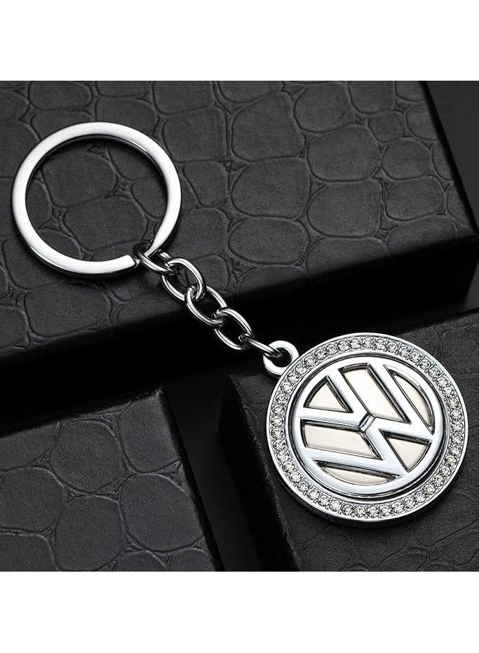 General Diamond Car Keychain , 3D Chrome Metal Car Keychain Keyring Alloy Key Holder for VW Car Keyring Keychains for Car Keys  - Image 4