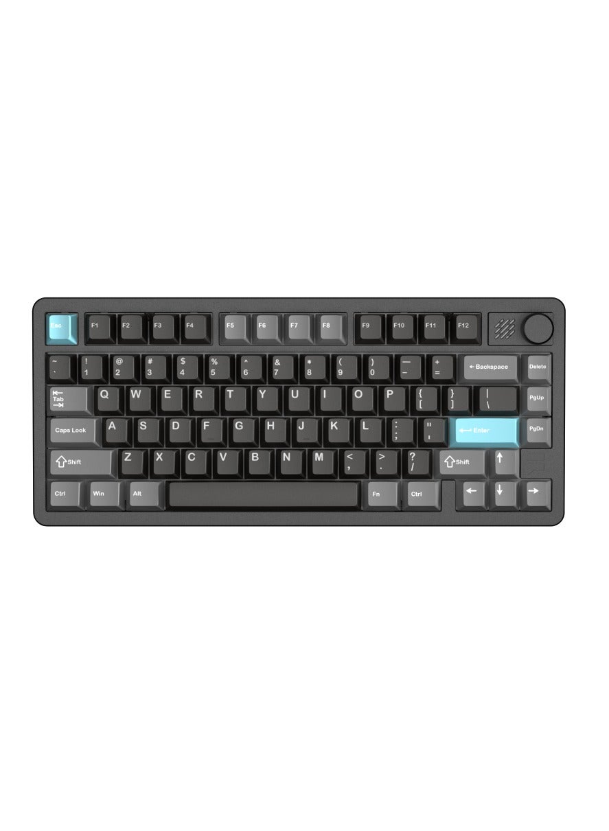 F75 Wireless Aluminum Mechanical Gaming Keyboard, Tri-Mode BT5.0/2.4GHz/USB-C Hot Swappable Custom Keyboard, Gasket Structure, RGB Backlit Gaming Keyboard for PC/PS5/PS4/Tablet/Xbox, Space Gray