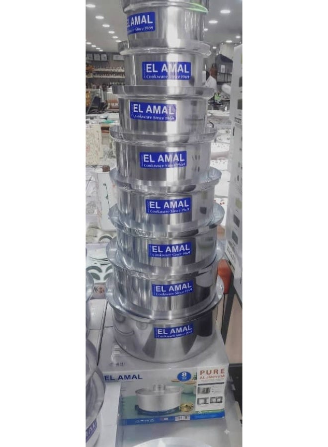 ELAMAL Amal Aluminum Cookware Set, 8 Pieces - Image 2
