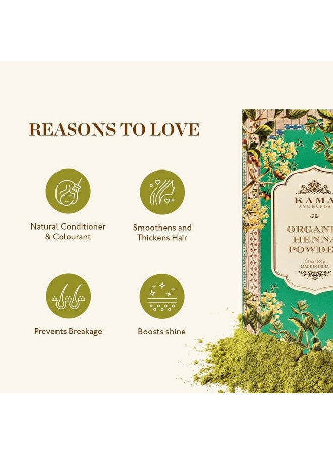 Kama Ayurveda 100% Organic Henna Powder, 100G - Brown - Image 2