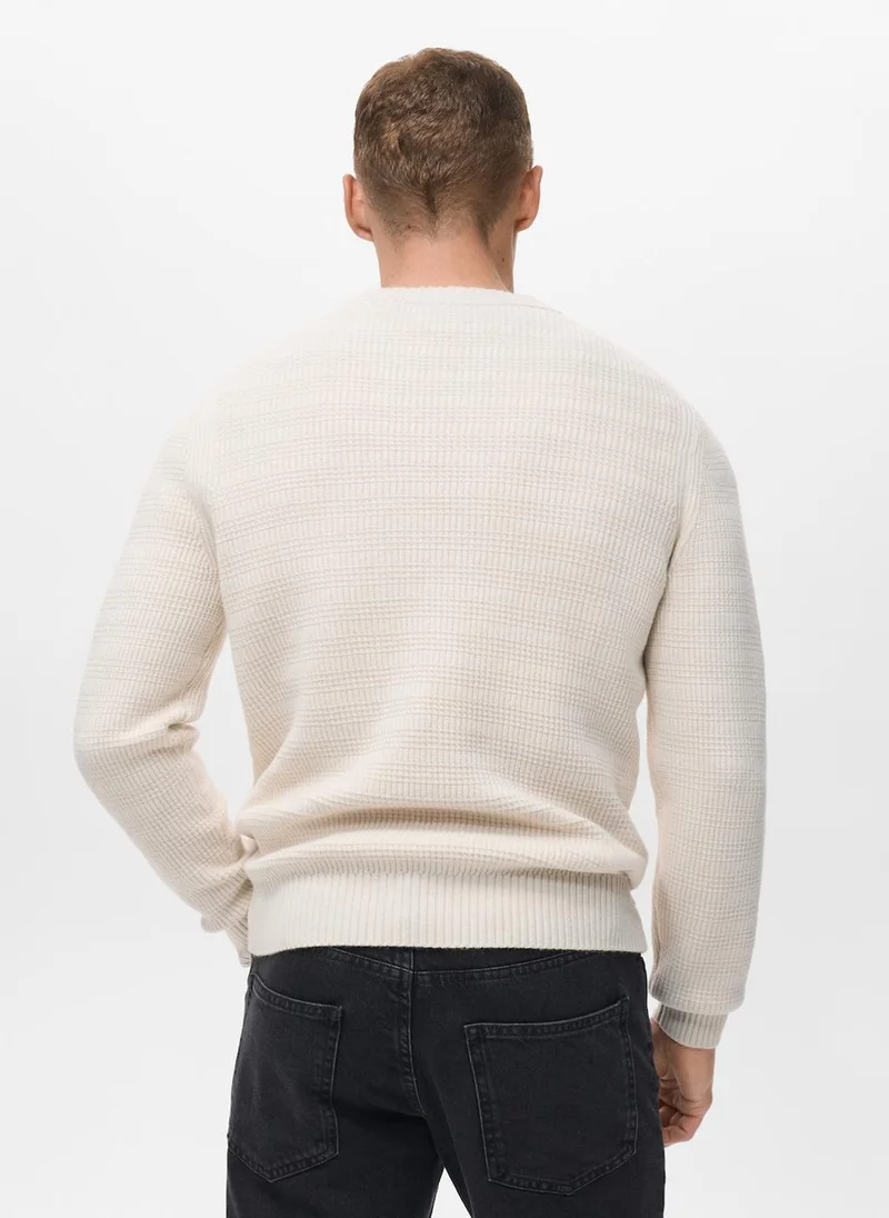 Mango Man Structured knitted sweater