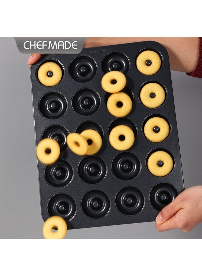 chefmade 20-Count Round Hollow Donut Molds - Image 1