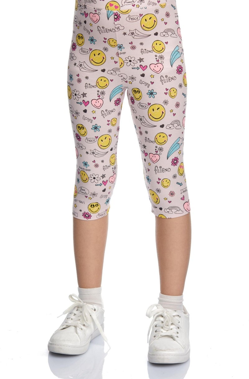 Lovetti Friendly Smile Girls Patterned Knee-Length Capri  - Image 2