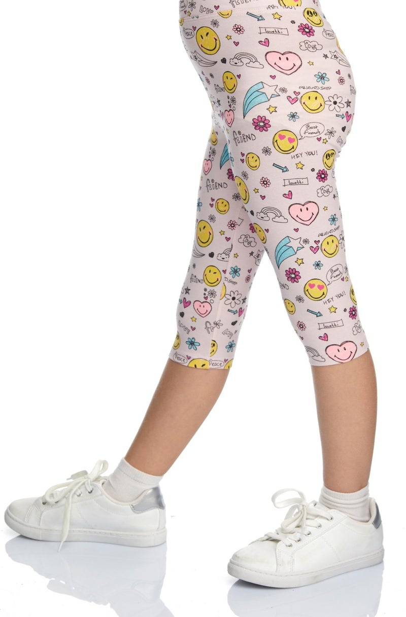 Lovetti Friendly Smile Girls Patterned Knee-Length Capri  - Image 3