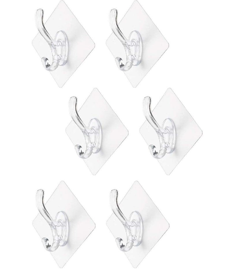 LUVINA Adhesive Wall Hooks - 6 Pack - Image 1