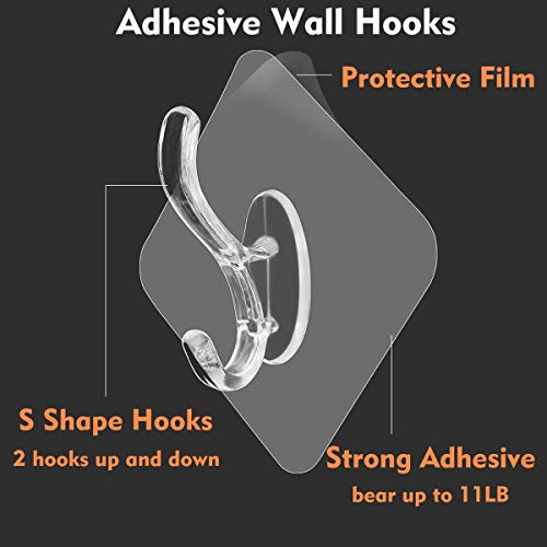 LUVINA Adhesive Wall Hooks - 6 Pack - Image 2