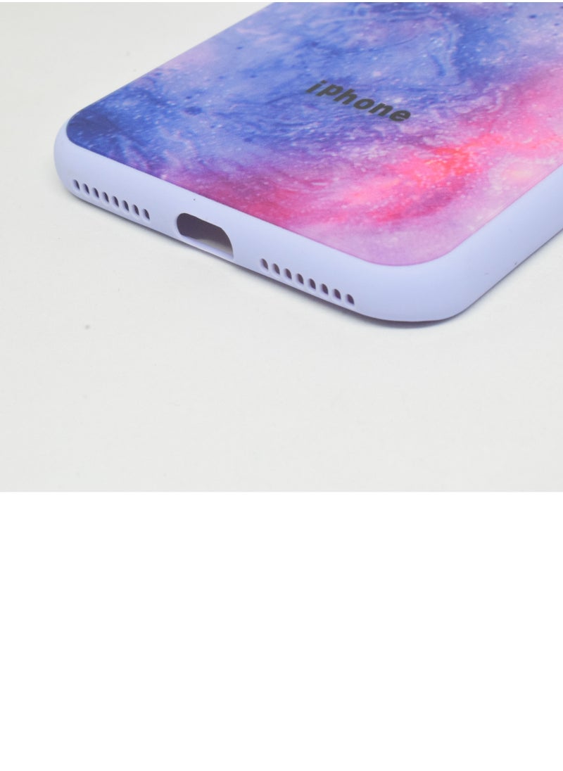 حومة - غطاء جراب لهاتف Apple iPhone 7/8 Plus واقٍ مقاوم للصدمات ملون بتصميم سديم جالكسي لهاتف iPhone 7/8 Plus - Image 1