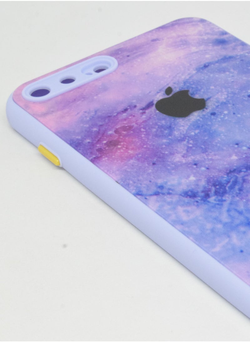 حومة - غطاء جراب لهاتف Apple iPhone 7/8 Plus واقٍ مقاوم للصدمات ملون بتصميم سديم جالكسي لهاتف iPhone 7/8 Plus - Image 1