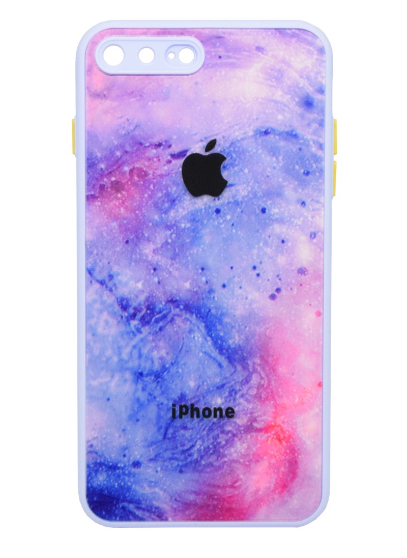 حومة - غطاء جراب لهاتف Apple iPhone 7/8 Plus واقٍ مقاوم للصدمات ملون بتصميم سديم جالكسي لهاتف iPhone 7/8 Plus - Image 1
