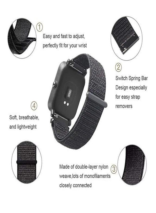 INEFABLE 22mm SmartWatch Band Strap Nylon Soft Loop for ColorFit Pro 4/Pro 4 Max/Ultra/Ultra 2, Amazfit GTR 47mm/ GTR 2E, Galaxy Watch 3 45mm, Realme S/S Pro - Pack of 1 (Black) - Image 3