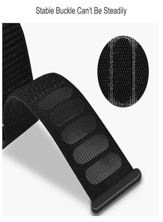 INEFABLE 22mm SmartWatch Band Strap Nylon Soft Loop for ColorFit Pro 4/Pro 4 Max/Ultra/Ultra 2, Amazfit GTR 47mm/ GTR 2E, Galaxy Watch 3 45mm, Realme S/S Pro - Pack of 1 (Black) - Image 2