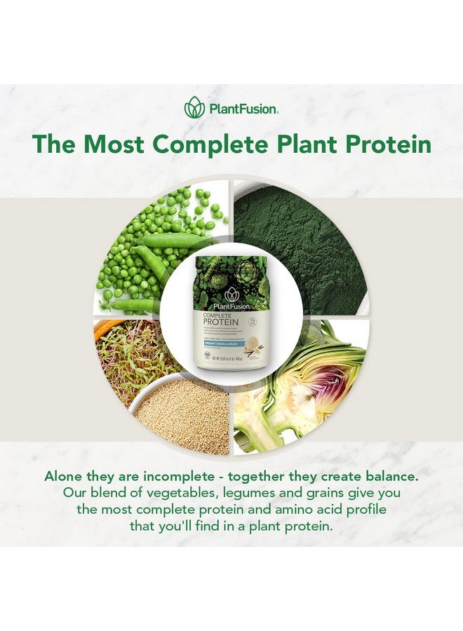 PlantFusion Complete Vegan Protein Powder - Plant Based Protein Powder With BCAAs, Digestive Enzymes and Pea Protein - Keto, Gluten Free, Soy Free, Non-Dairy, No Sugar, Non-GMO - Vanilla Bean 2 lb - Image 2