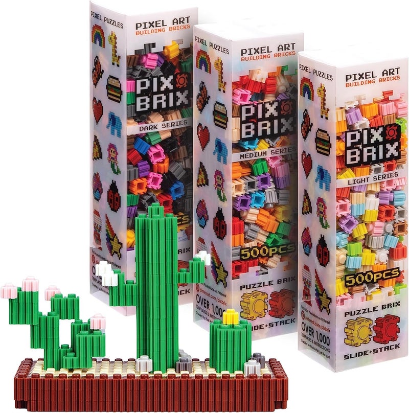 Pix Brix Pixel Art kit Puzzle Bricks 1500 Piece Pixel Art Container 32 Color Palette Interlocking Building Bricks Create 2D and 3D Builds Without Water or Glue Stem Toys Ages 6 Plus - Image 3