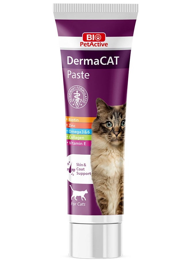 Bio PetActive - Cat Vitamins Nutritional Supplement Paste for Skin and Coat Health for Kittens and Adult Cats -100ml - Enriched with Biotin and Omega 3 & 6 - Image 1