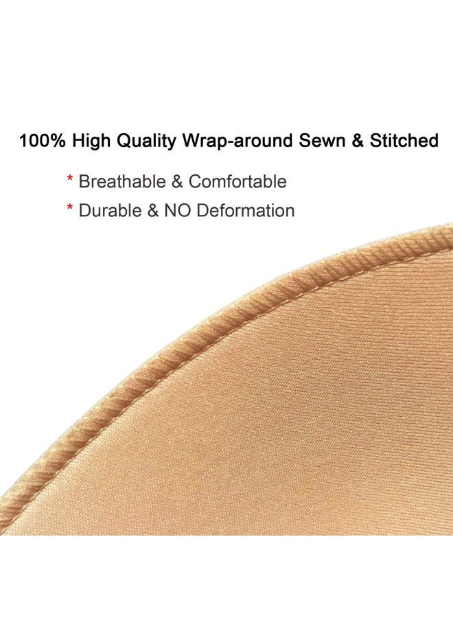 DAYKIT 3 Pairs Removeable Push up Triangle Bra Pads Inserts,Replacement Pad for Bikinis Top Sport Bra Swimsuit for A B C Cups-Beige, Beige, Small Size - Image 5