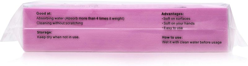 SAUGWUNDER Cleaning Sponge Super Absorbent Water Durable ^~ You Know 17.5×7.5×3.5 cm[6.9 x 3 x 1.38 inches] Use for Household Clean Cars/Boats The dust and Dirt on Furnitures,Bathtubs&etc. (Pink) - Image 4