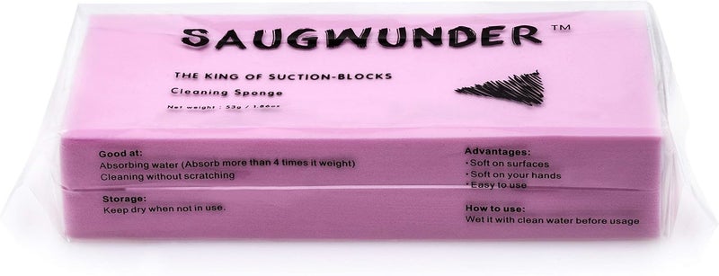 SAUGWUNDER Cleaning Sponge Super Absorbent Water Durable ^~ You Know 17.5×7.5×3.5 cm[6.9 x 3 x 1.38 inches] Use for Household Clean Cars/Boats The dust and Dirt on Furnitures,Bathtubs&etc. (Pink) - Image 2