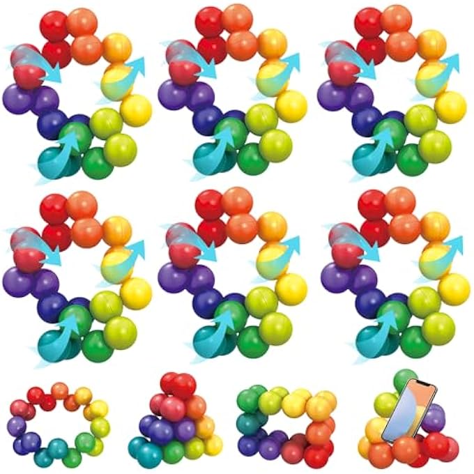 Hymaz Autism Sensory Fidget Toys for Kids Age 3-4 5-7, Quiet Autism ADHD Adluts Stress Toy, Toddlers Activities Figette Balls Calm Down Travel Airplane Essentials (6Pack-120Pcs) - Image 1