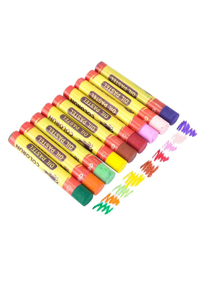Deli 12-Piece Oil Pastel Set With Round Barrel Multicolour - Image 4