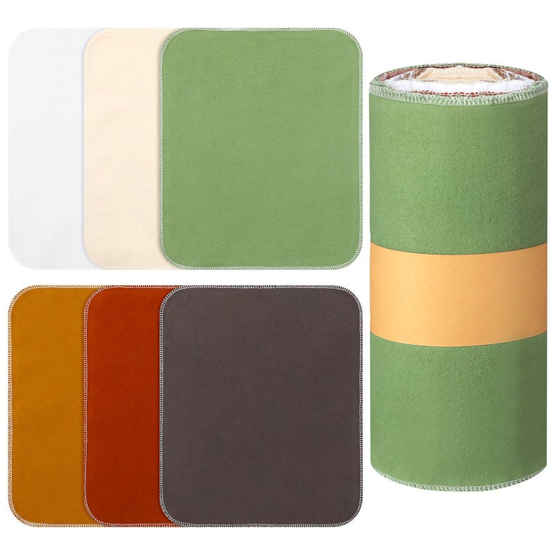 Noveread 36 Pack Reusable Cleaning Cloths Washable Cotton Kitchen Dish Towels for Home Party Supplies Bulk, 9.84x11.81in (Earth Tone) - Image 1