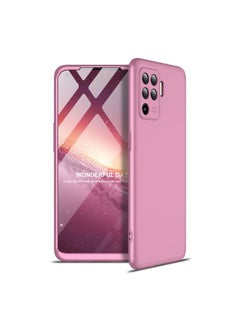 HuHa Case Cover For OPPO A94 / F19 Pro / Reno5 F / Reno5 Lite GKK Three Stage Splicing Full Coverage PC Protective Case Rose Gold 