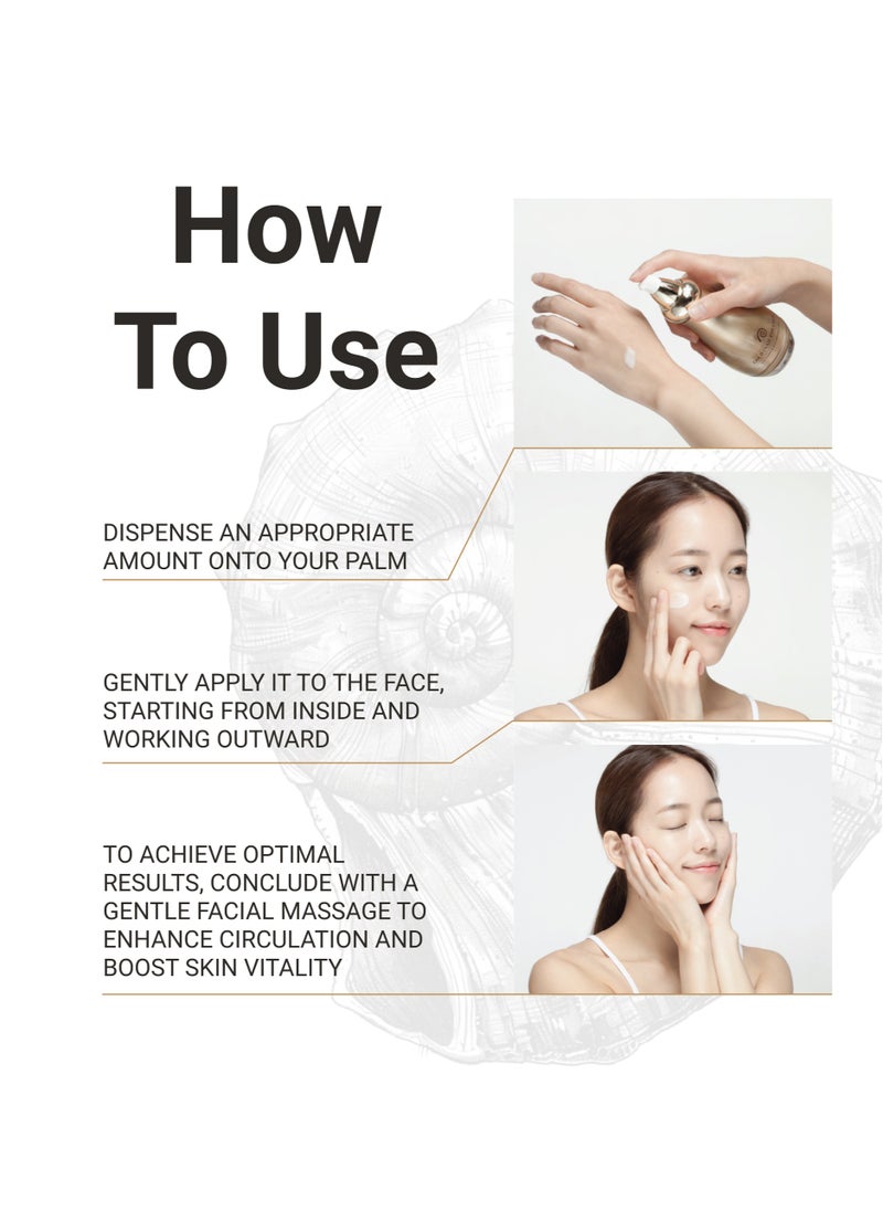 GOLD SNAIL - 24K Gold Extract & Snail Emulsion - Korean Beauty Skincare, Whitening, Anti-Wrincle Care, Moisture Retaining Emulsion - Image 1