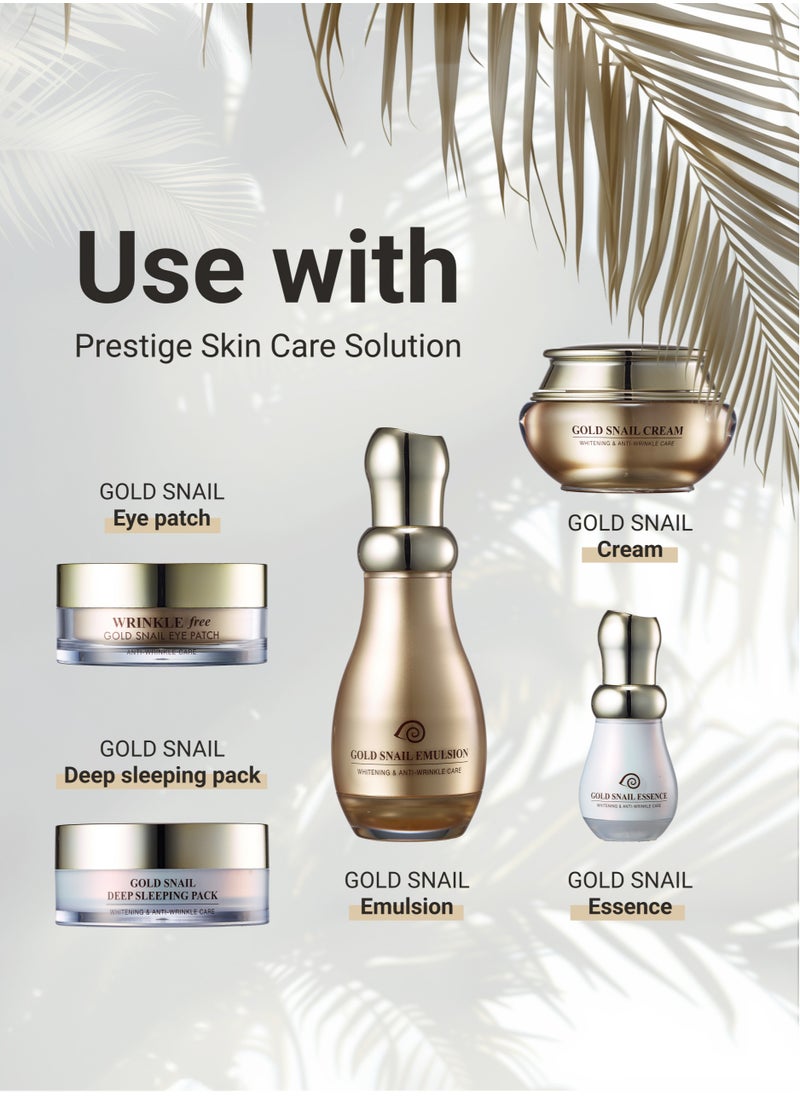 GOLD SNAIL - 24K Gold Extract & Snail Emulsion - Korean Beauty Skincare, Whitening, Anti-Wrincle Care, Moisture Retaining Emulsion - Image 1