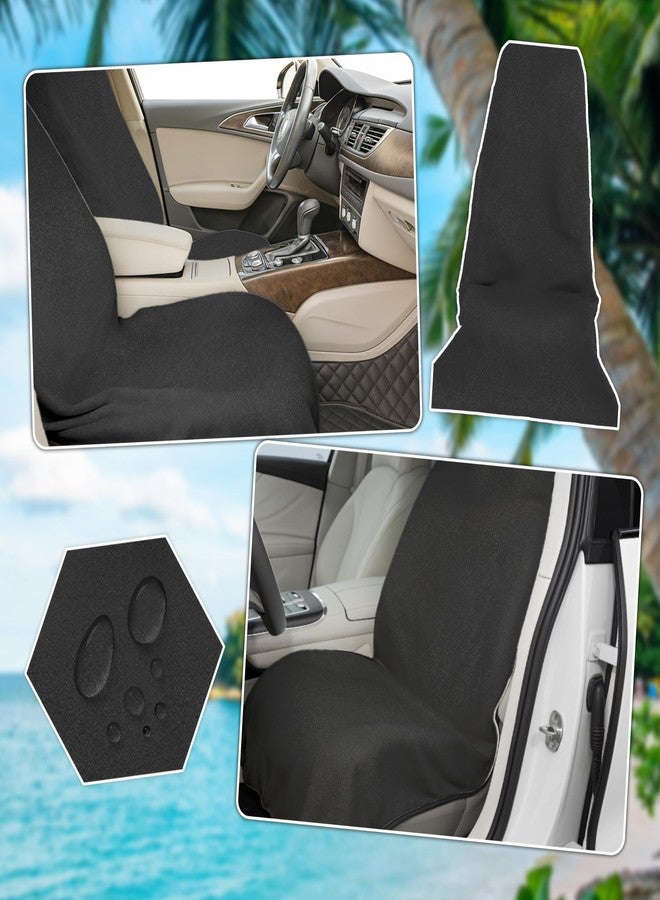 Semtomn Car Seat Towel Cover After Gym, Car Seat Cover Towel - Sweatproof, Washable, Non-Slip Cover for Cars, SUVs (2 Pack, Black) - Image 3