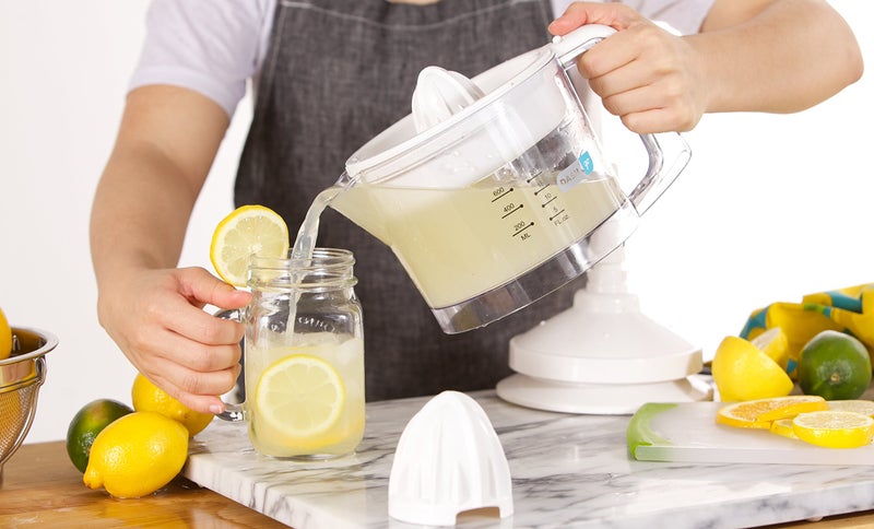 Dash Citrus Juicer Extractor: Compact Juicer for Healthy Juice, Oranges, Lemons, Limes, Grapefruit & other Citrus Fruit with Easy Pour Spout + 20 oz Pitcher - White - Image 2