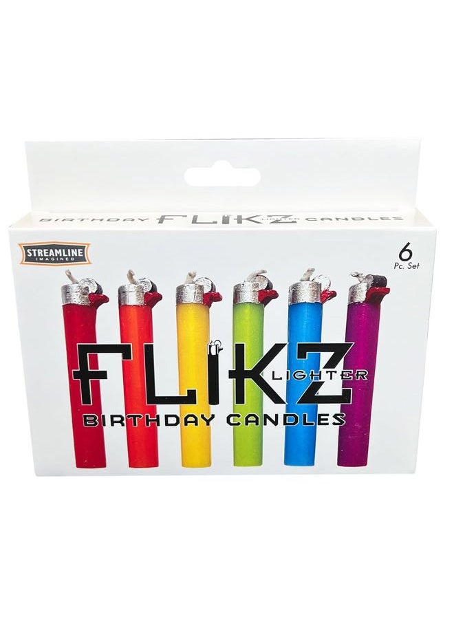 Streamline Imagined Decorative Birthday Candles - Flikz (6 Candle Pack) - Image 1